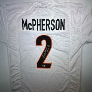 Evan McPherson SIGNED Autograph Custom Jersey - Beckett Coa- Cincinnati Bengals